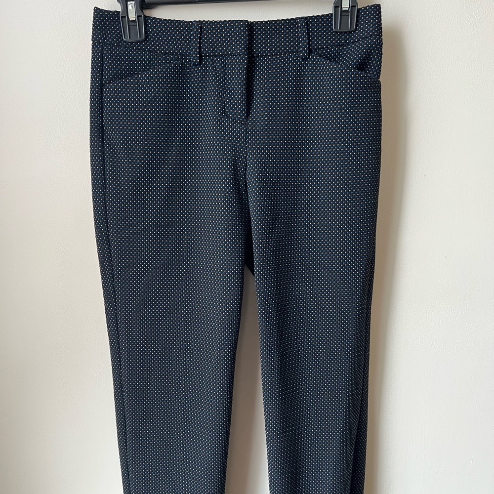Express Size 00 Black and Blue Polka Dot Trouser